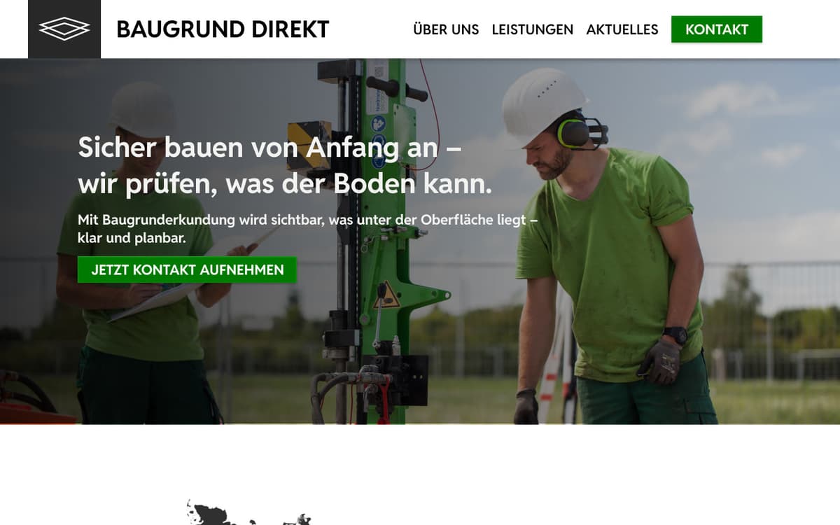 Baugrund Direkt, Website (in Entwicklung)